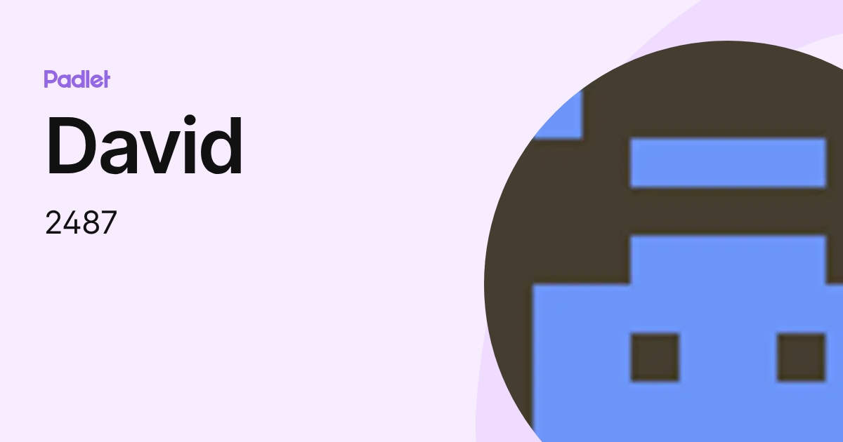 David (2487) profile | Padlet