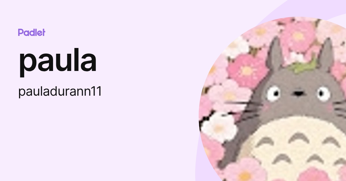 paula (pauladurann11) profile | Padlet