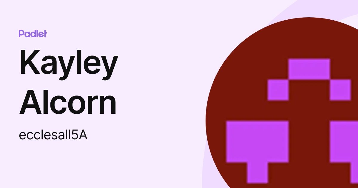 Kayley Alcorn (ecclesall5A) profile | Padlet