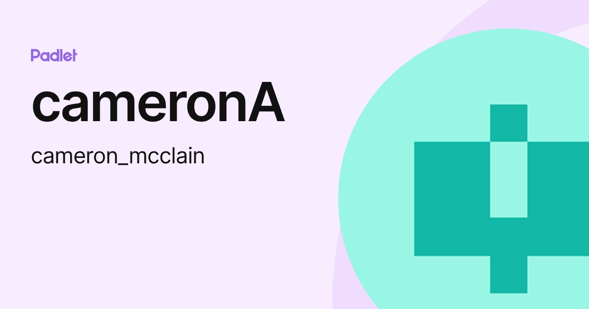 cameronA (cameron_mcclain) profile | Padlet