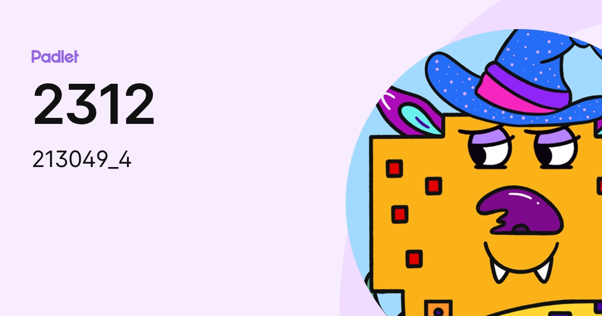 2312 (213049_4) profile | Padlet