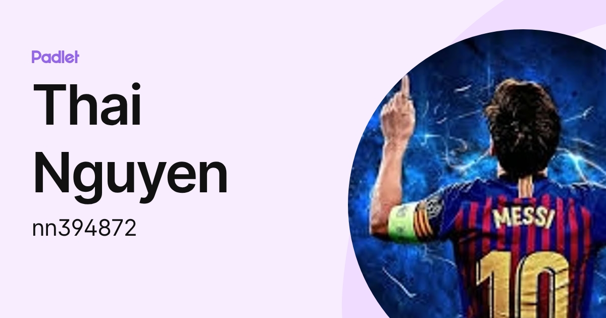 Thai Nguyen (nn394872) profile | Padlet