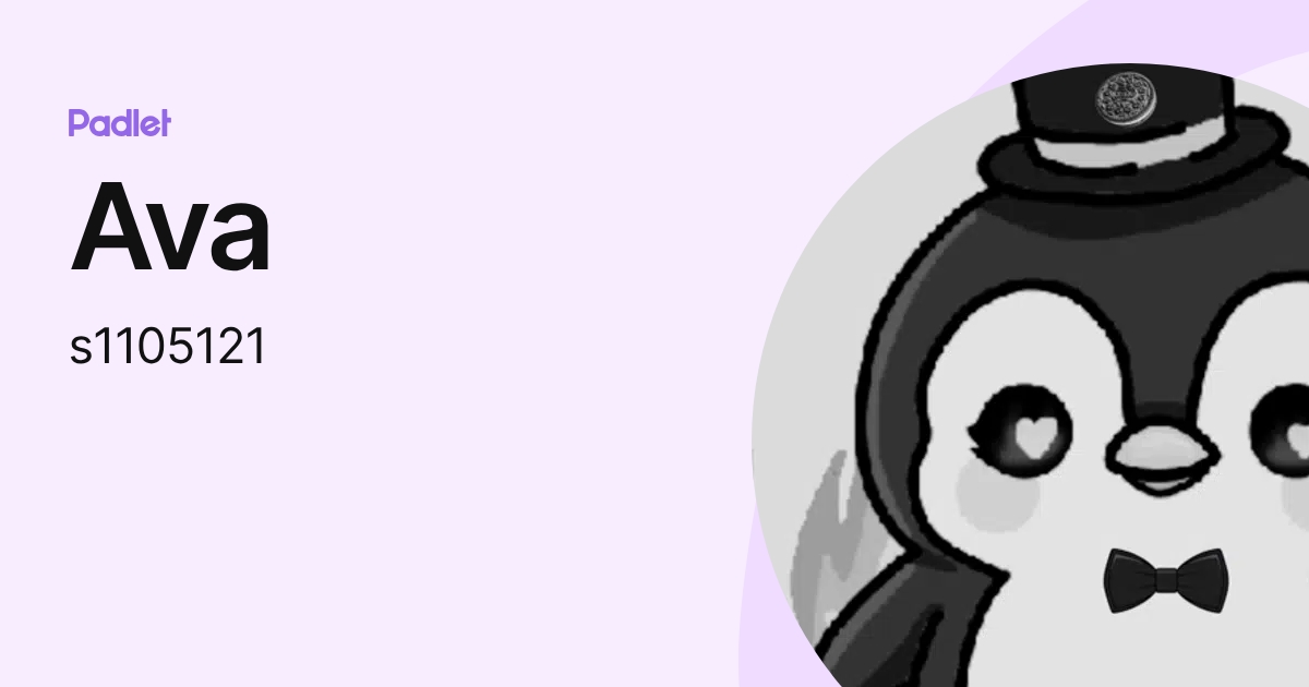 Ava (s1105121) profile | Padlet