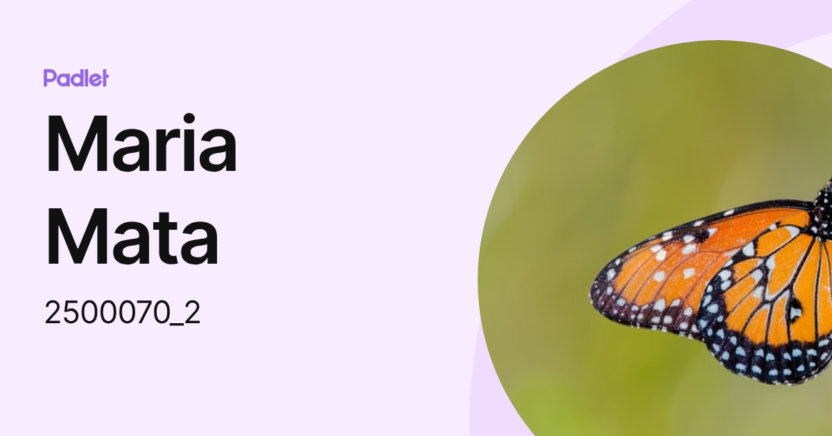 Maria Mata (2500070_2) profile | Padlet