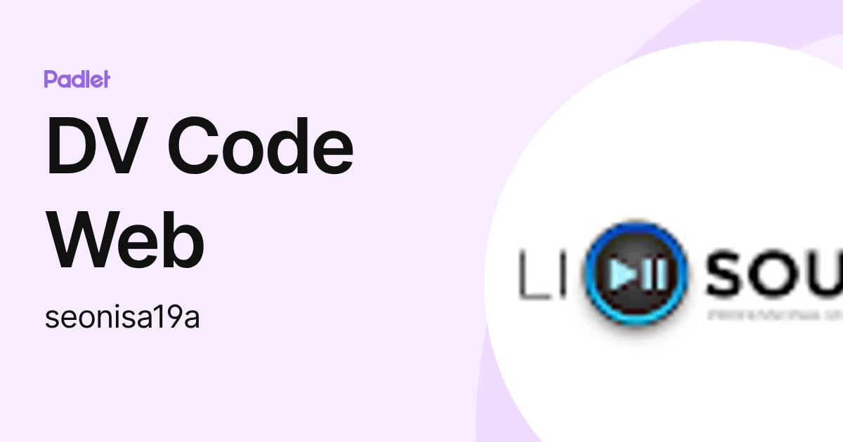 Dv Code DV Code Web (seonisa19a) profile | Padlet