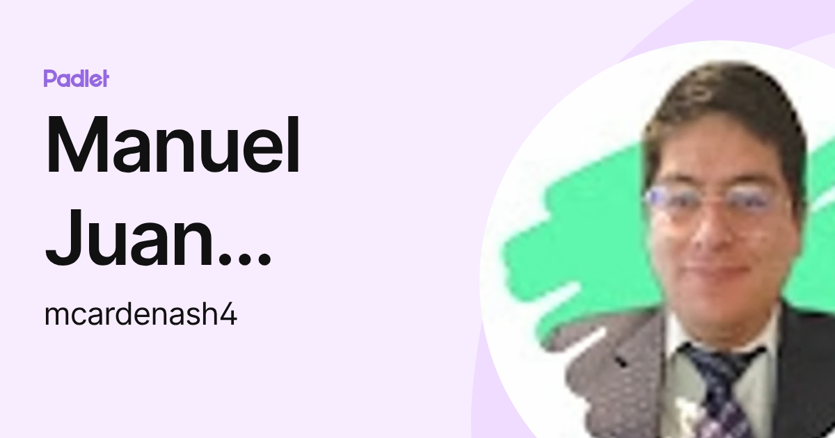 Manuel Juan Cardenas Holgado (mcardenash4) profile | Padlet