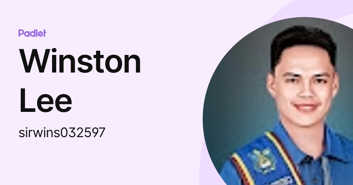 Winston Lee (sirwins032597) profile | Padlet