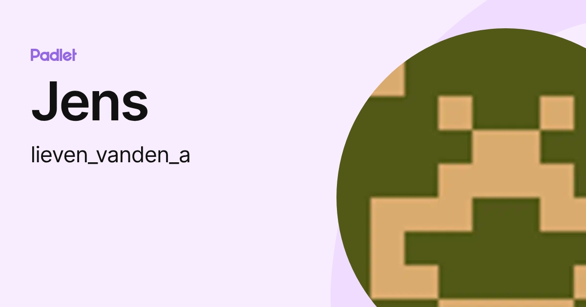 Jens (lieven_vanden_a) profile | Padlet