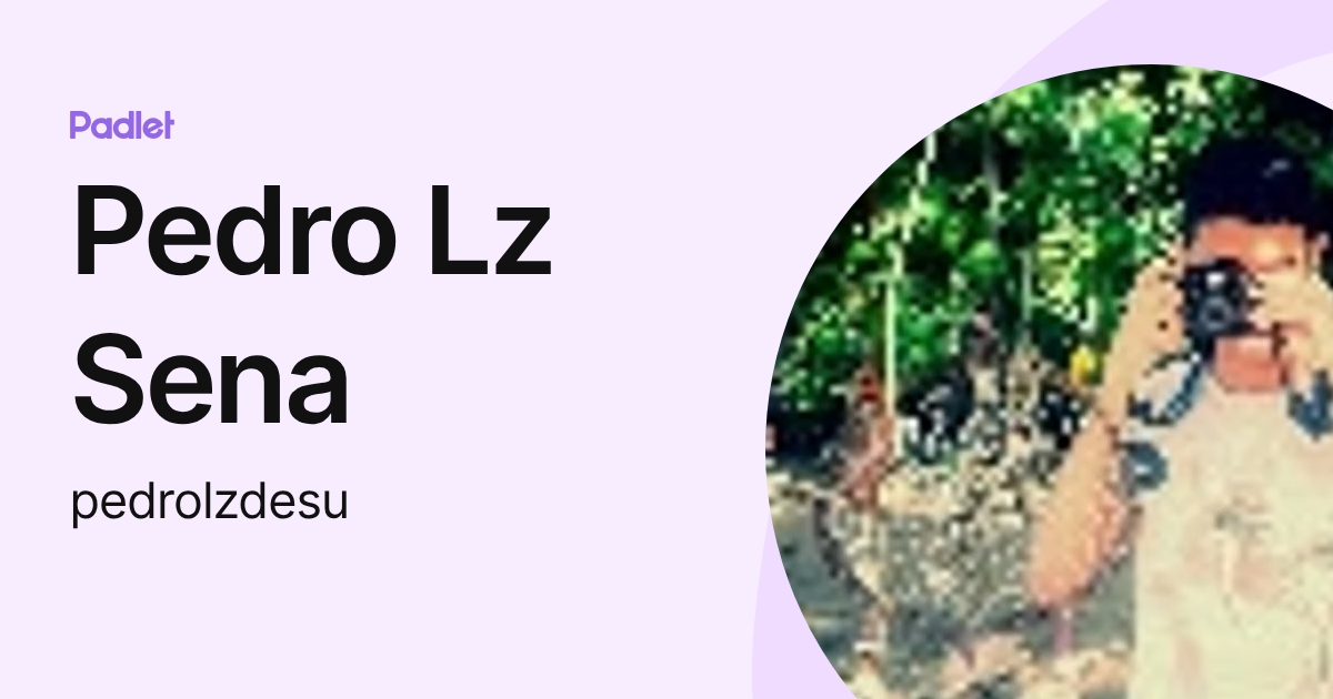 Pedro Lz Sena (pedrolzdesu) profile | Padlet