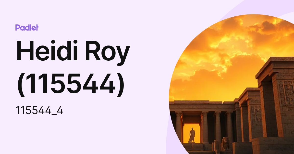 Heidi Roy (115544) (115544_4) profile | Padlet