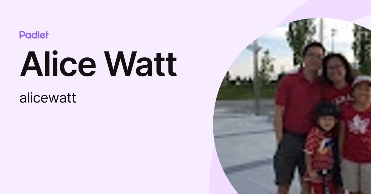 Alice Watt (alicewatt) profile | Padlet