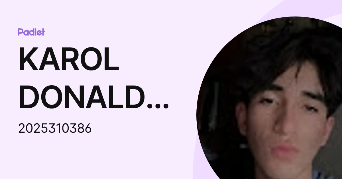KAROL DONALDO CAMACHO ORTIZ (2025310386) profile | Padlet