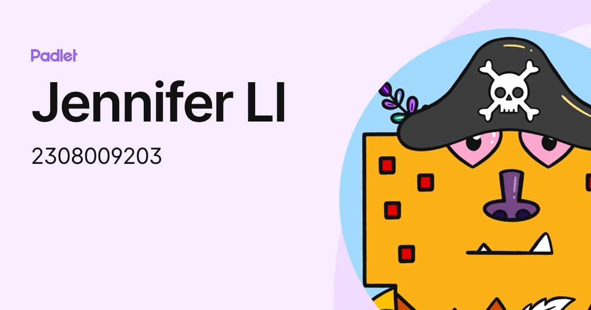 Jennifer LI (2308009203) profile | Padlet