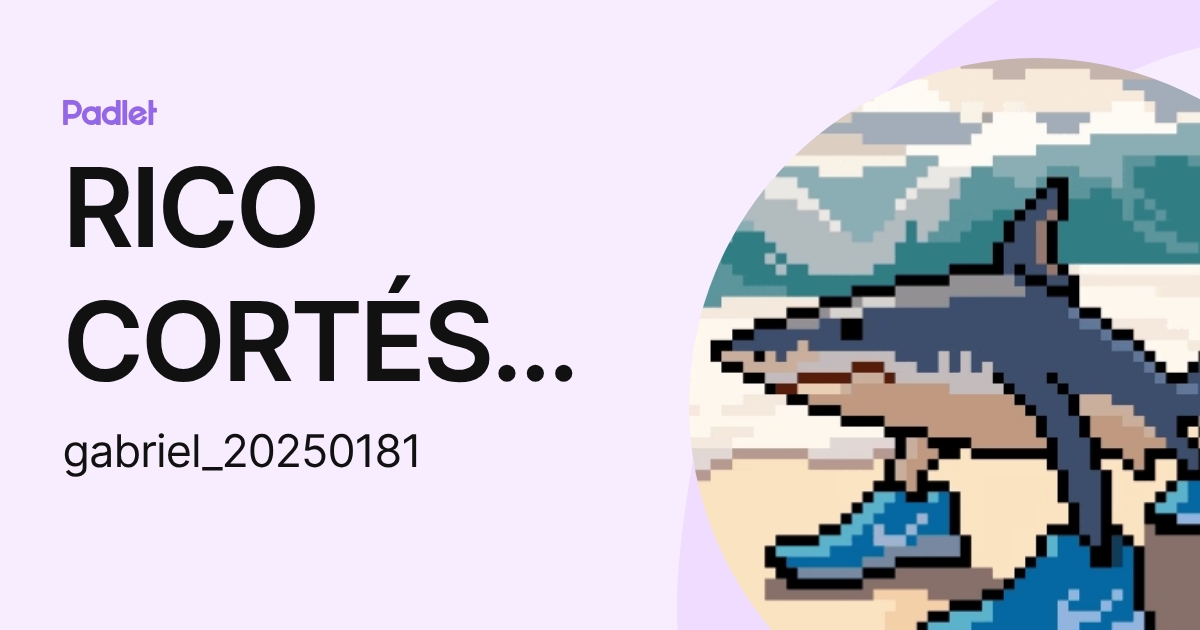RICO CORTÉS GABRIEL ANDRÉS (gabriel_20250181) profile | Padlet