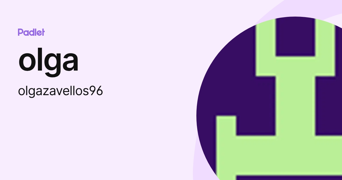 olga (olgazavellos96) profile | Padlet