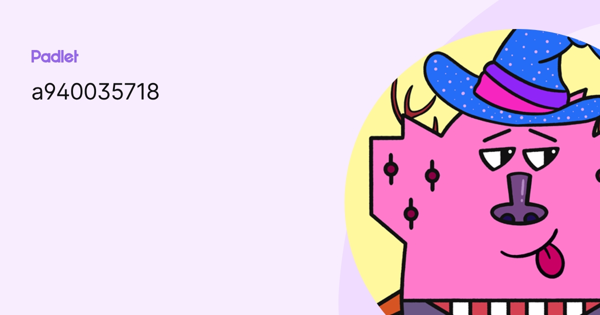 a940035718 profile | Padlet