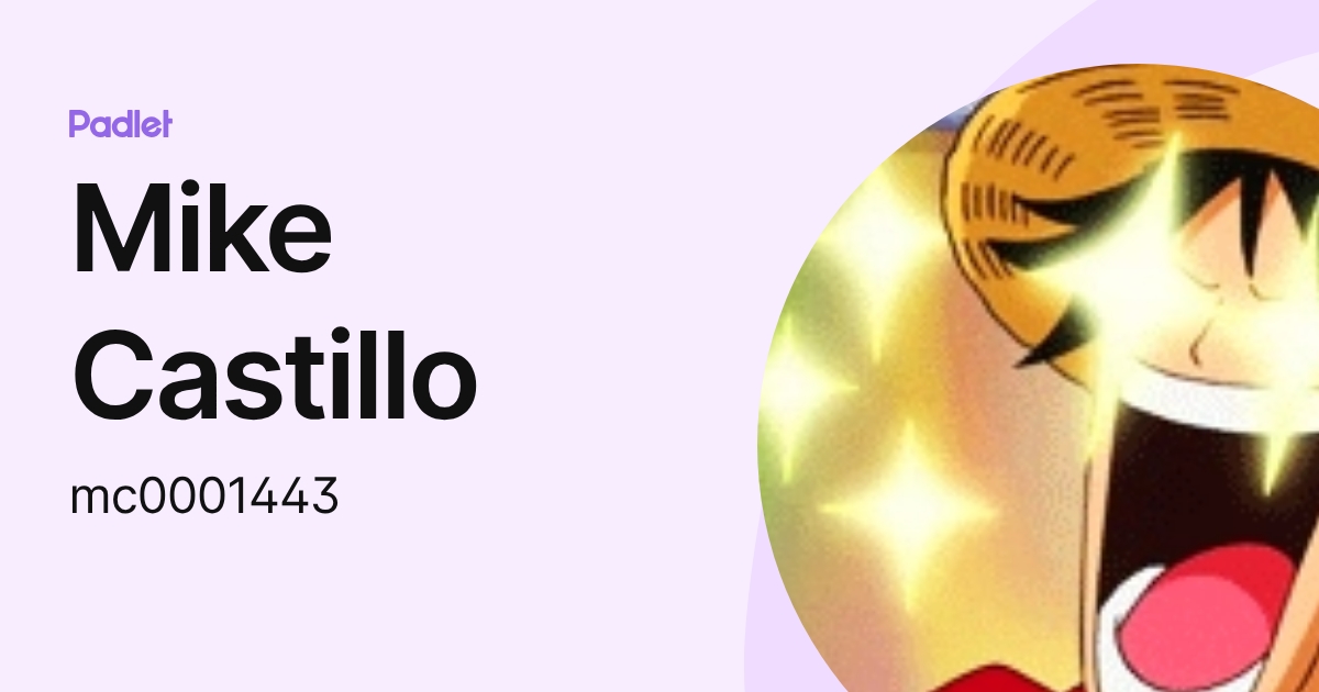 Mike Castillo (mc0001443) profile | Padlet