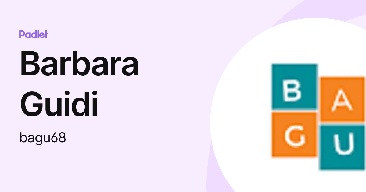Barbara Guidi (bagu68) profile | Padlet
