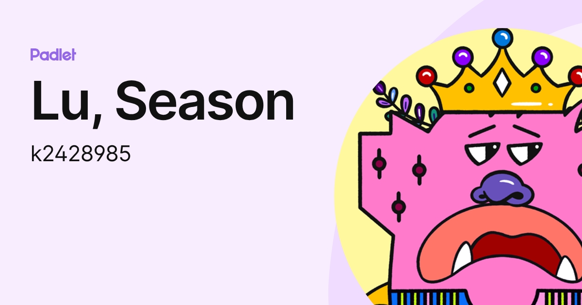 Lu, Season (k2428985) profile | Padlet