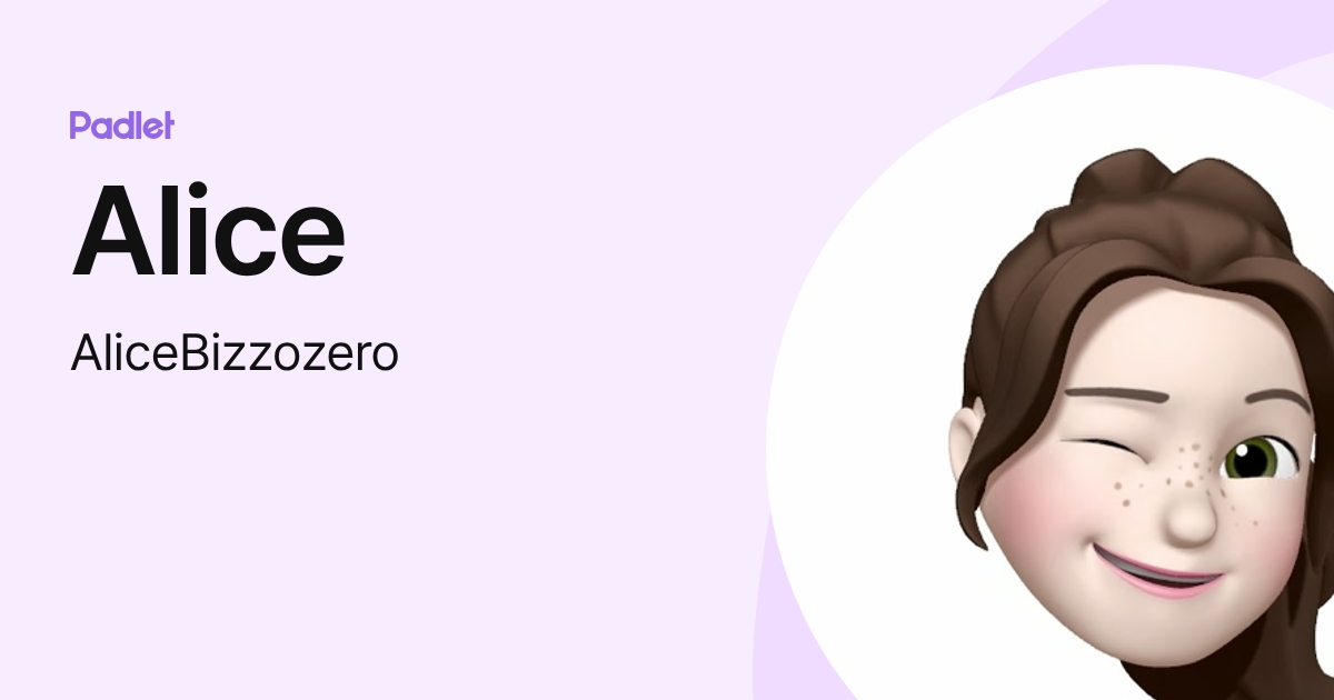 Alice (AliceBizzozero) profile | Padlet