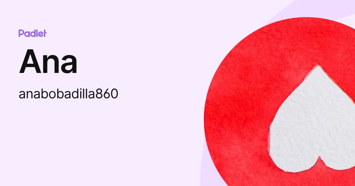 Ana (anabobadilla860) profile | Padlet