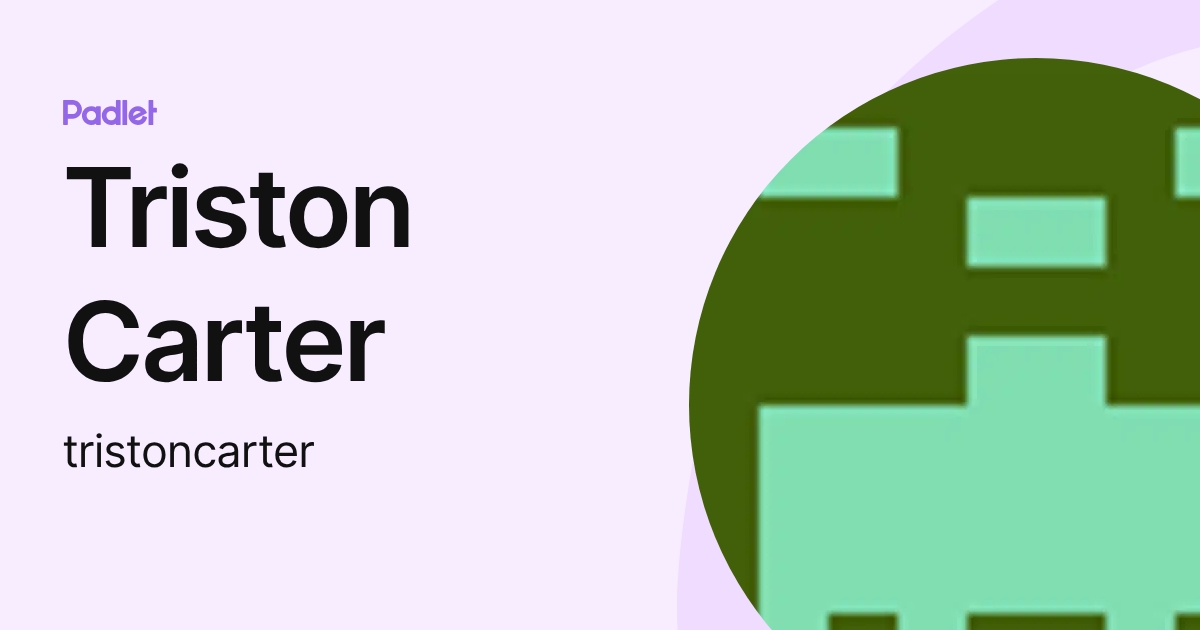 Triston Carter (tristoncarter) profile | Padlet