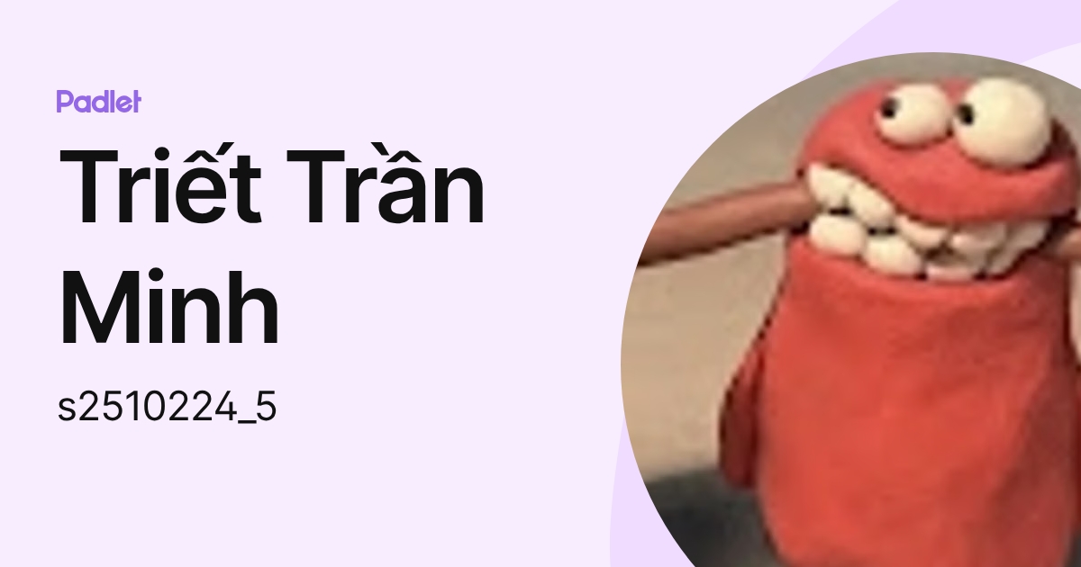 Triết Trần Minh (s2510224_5) profile | Padlet
