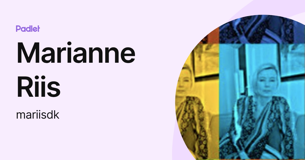 Marianne Riis (mariisdk) profile | Padlet