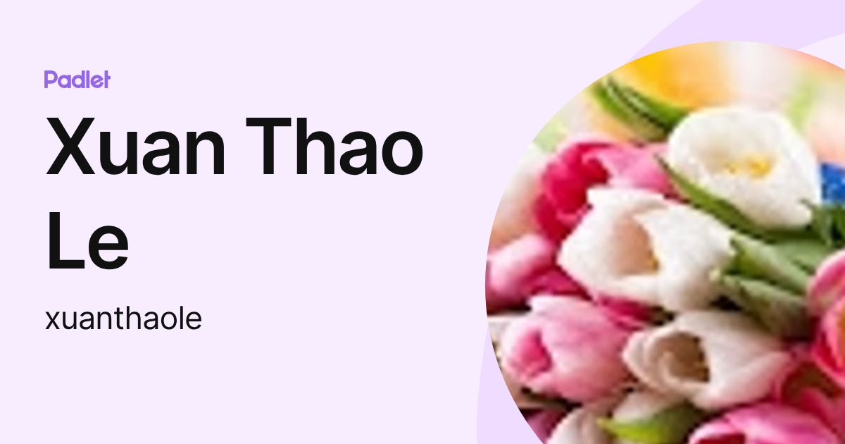Xuan Thao Le (xuanthaole) profile | Padlet