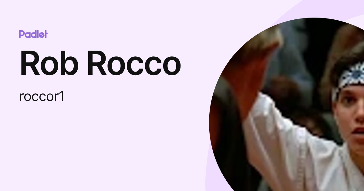 Rob Rocco (roccor1) profile | Padlet