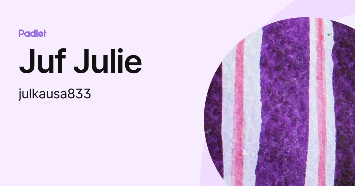 Juf Julie (julkausa833) profile | Padlet