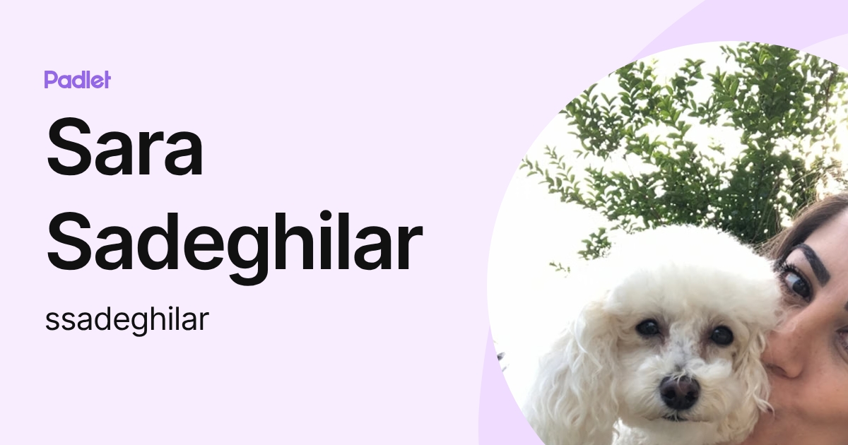 Sara Sadeghilar (ssadeghilar) profile | Padlet