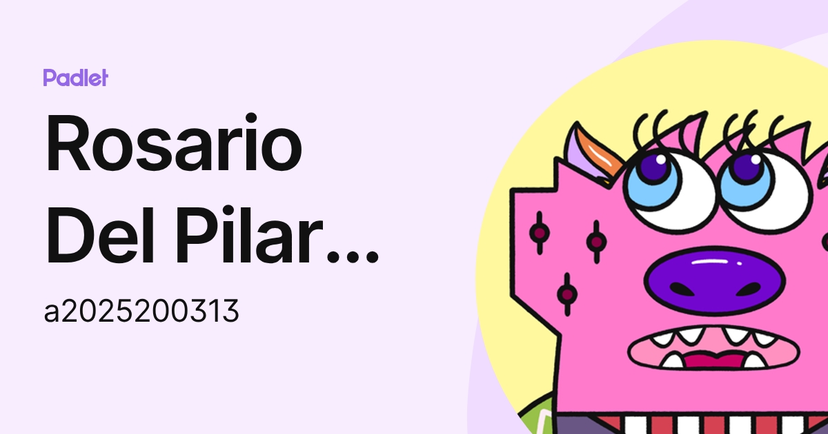 Rosario Del Pilar Ramirez Becerra (a2025200313) profile | Padlet