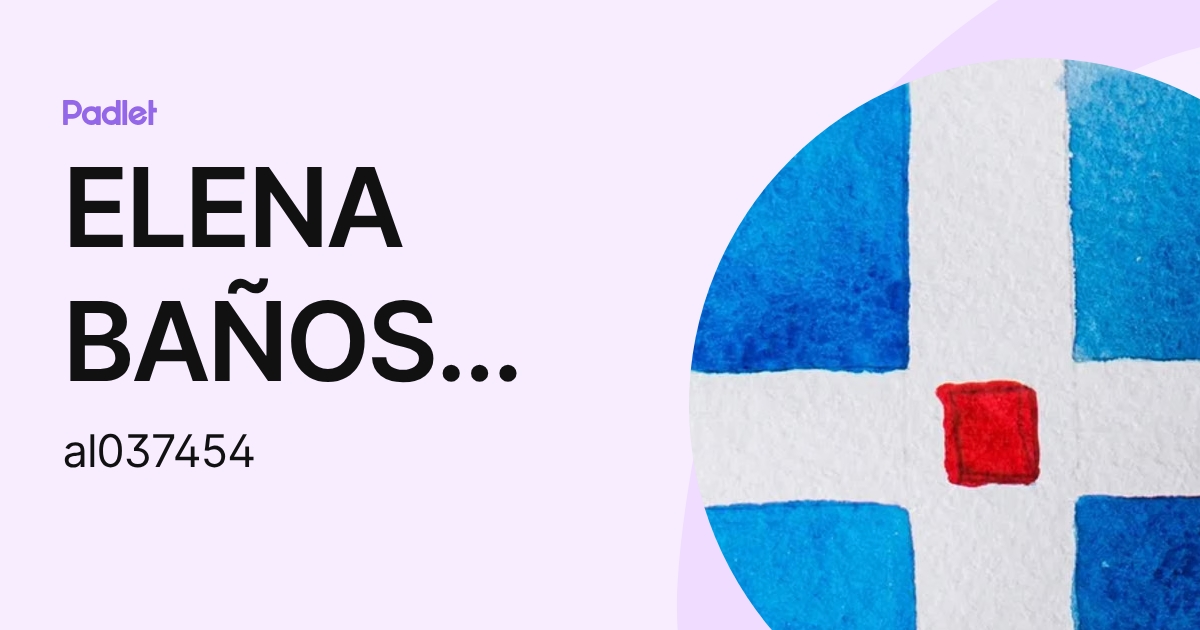 ELENA BAÑOS RODRÍGUEZ (al037454) profile | Padlet