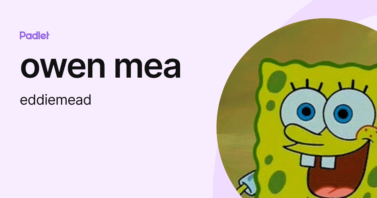 owen mea (eddiemead) profile | Padlet