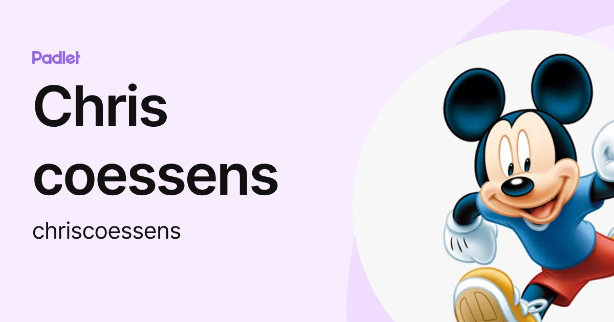 Chris coessens (chriscoessens) profile | Padlet