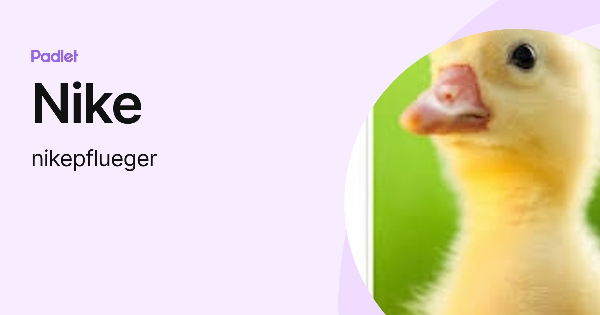 Nike (nikepflueger) profile | Padlet