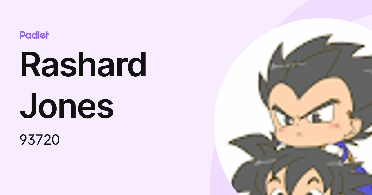 Rashard Jones (93720) profile | Padlet
