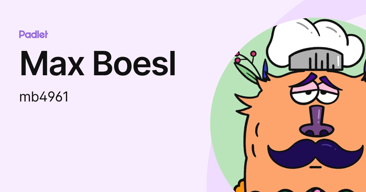 Max Boesl (mb4961) profile | Padlet