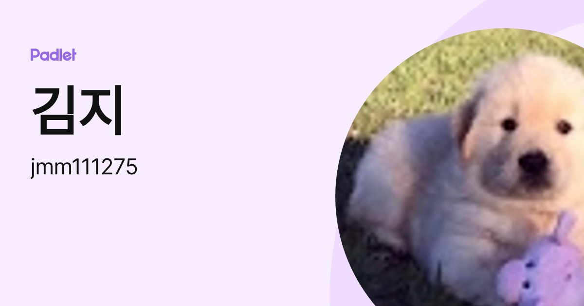 김지 (jmm111275) profile | Padlet