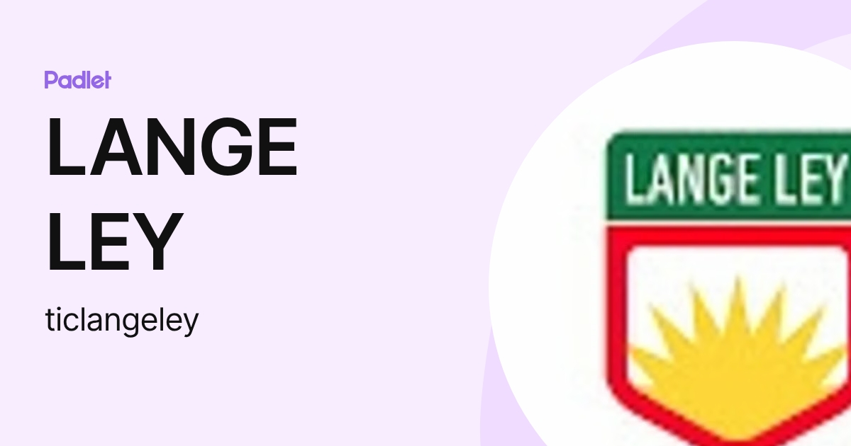 LANGE LEY (ticlangeley) profile | Padlet