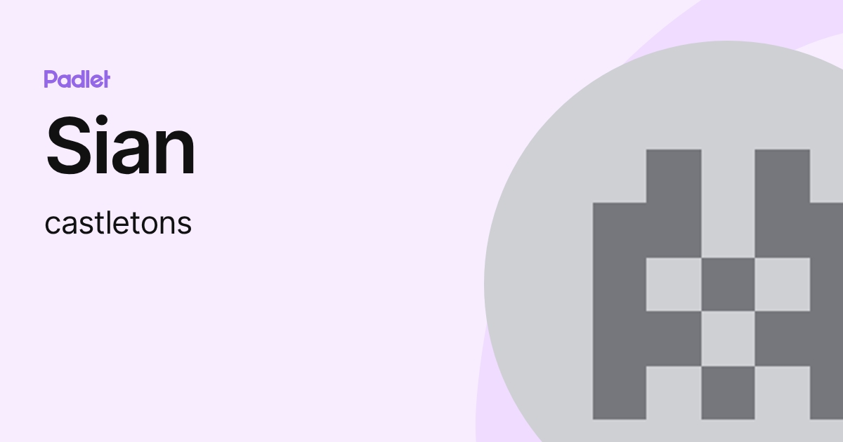 Sian (castletons) profile | Padlet