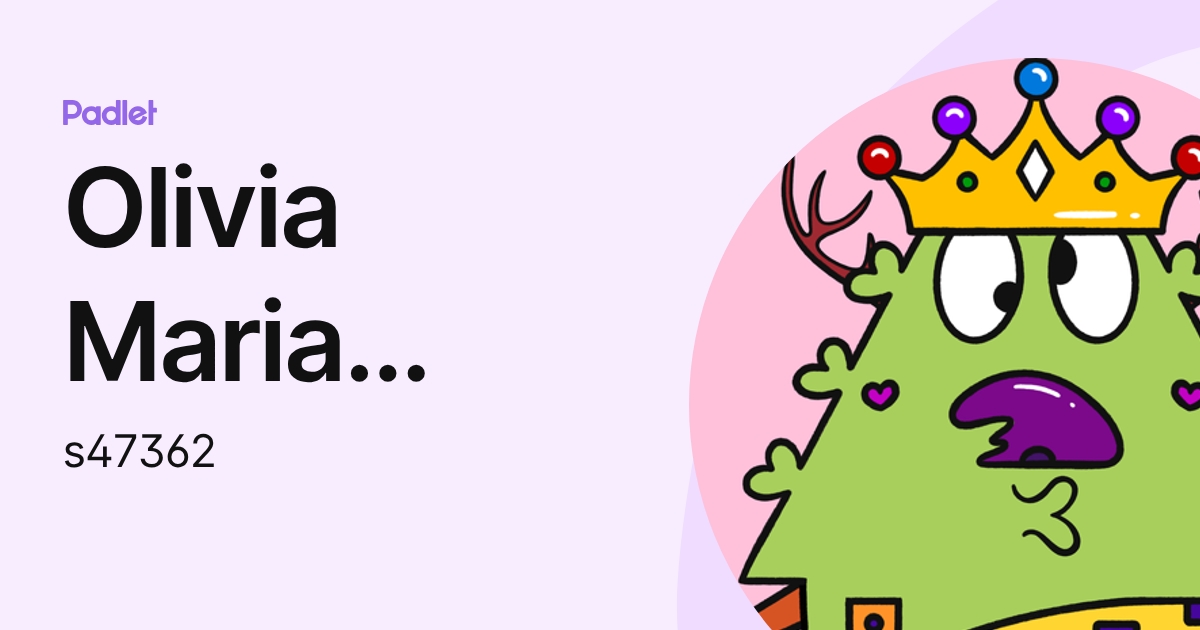 Olivia Maria Mcintyre (s47362) profile | Padlet