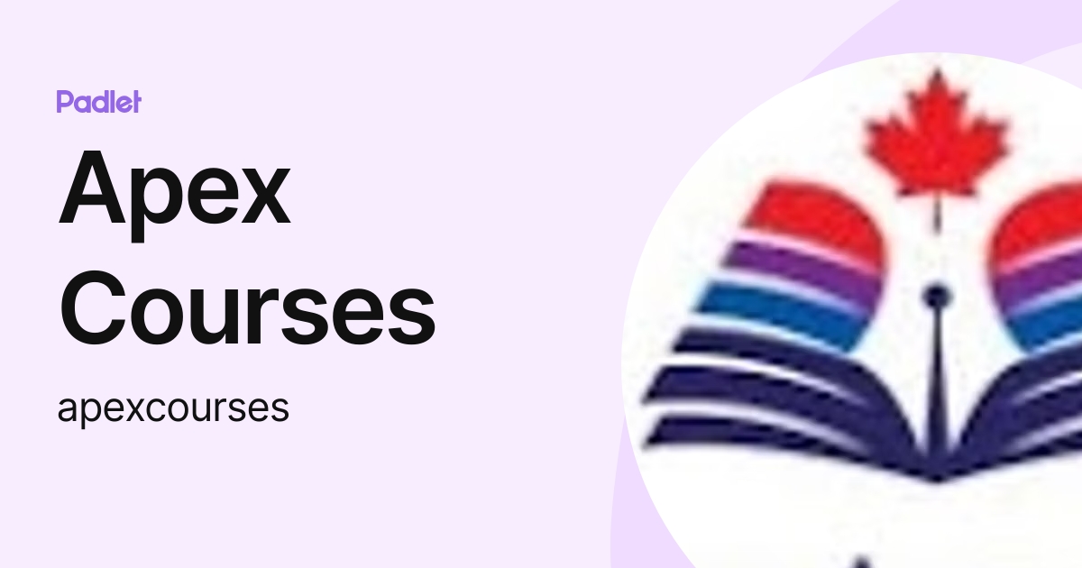 Apex Courses (apexcourses) profile Padlet