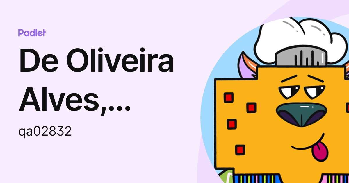 De Oliveira Alves, Julia (qa02832) profile | Padlet