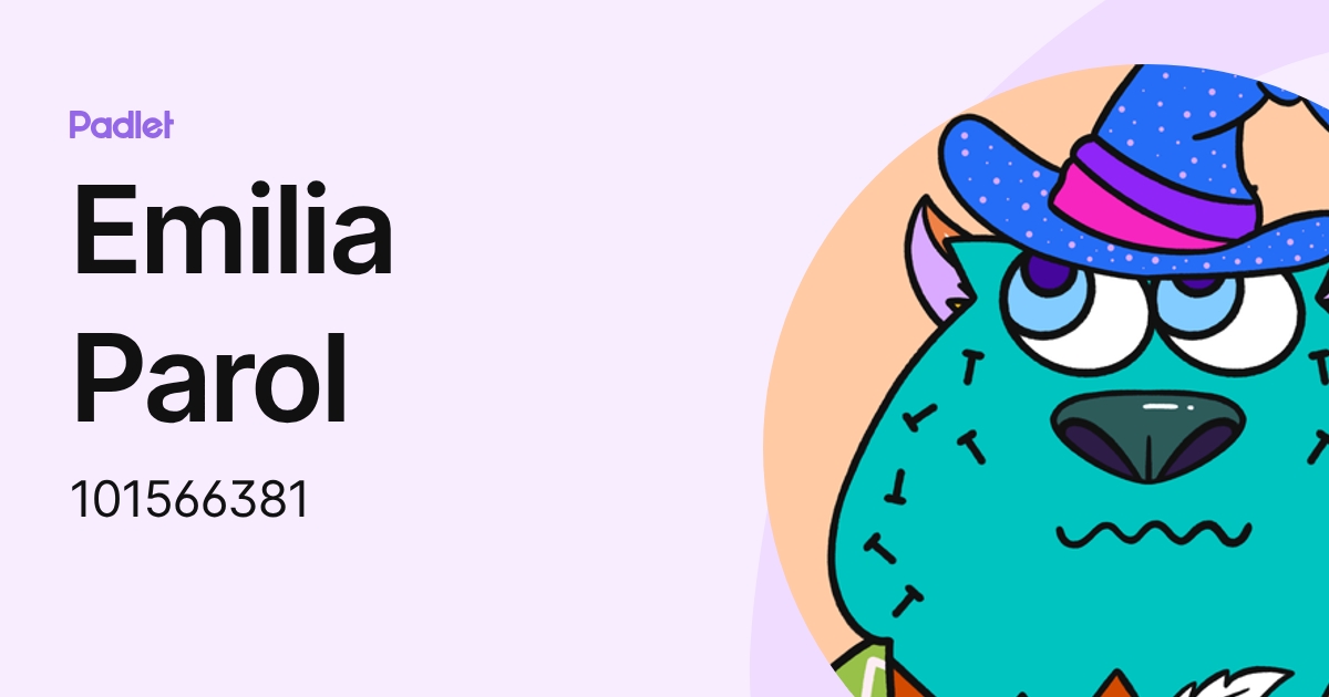 Emilia Parol (101566381) profile | Padlet