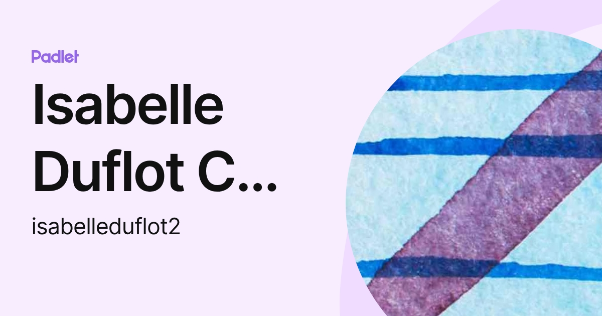 Isabelle Duflot CPC Liévin (isabelleduflot2) profile | Padlet