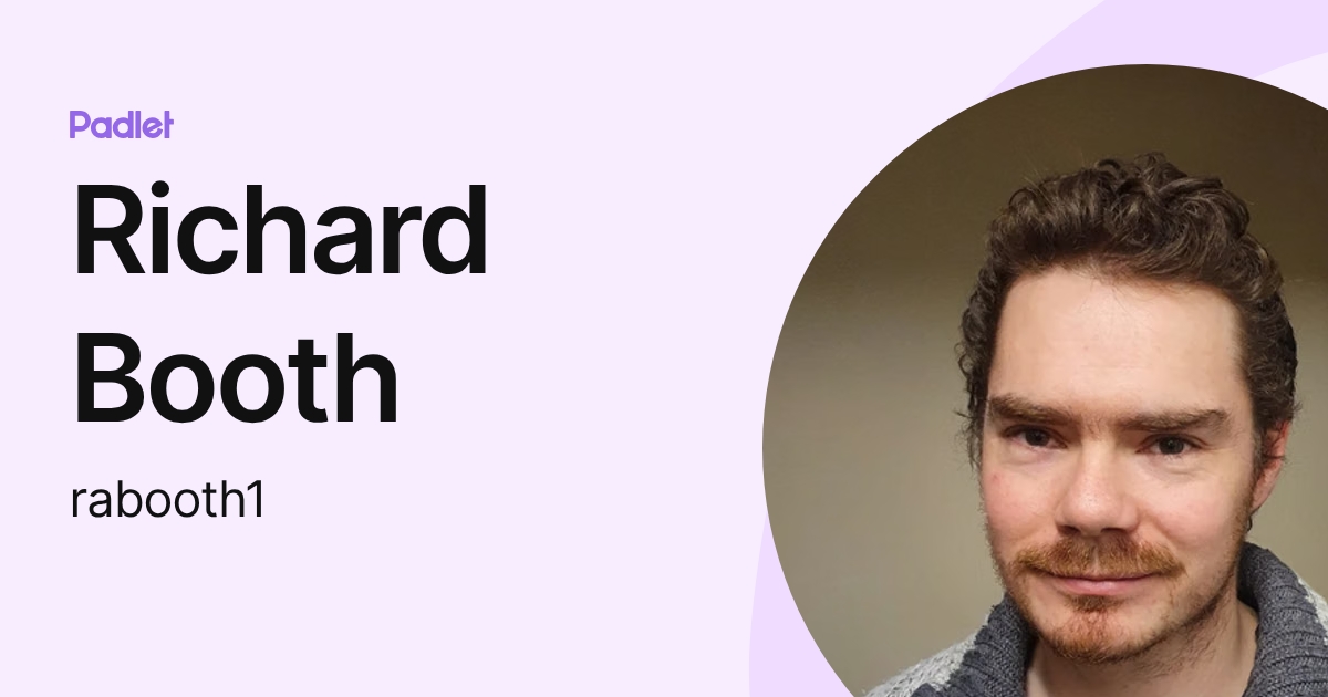 Richard Booth (rabooth1) profile | Padlet