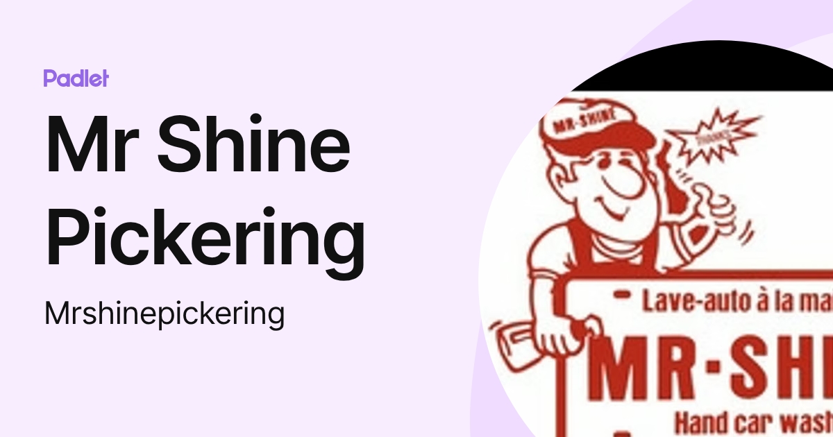 Mr Shine Pickering (Mrshinepickering) profile | Padlet