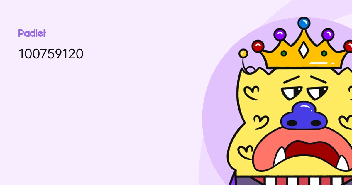 100759120 profile | Padlet